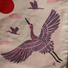 New Hand Painted Canvas Tote Bag ... Purple Craine Japanese Insirpied