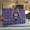 Handmade Bible / Book Bag / Shoulder Bag, Customizable and Elegant, Woven on Plastic Canvas  - For Display or Occasional Use