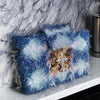 Handmade Bible / Book Bag / Shoulder Bag / Tinsel Eyelash Yarn Woven on Plastic Canvas   - For Art Display or Occasional Use