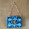 Handmade Bible / Book Bag / Shoulder Bag / Tinsel Eyelash Yarn Woven on Plastic Canvas   - For Art Display or Occasional Use