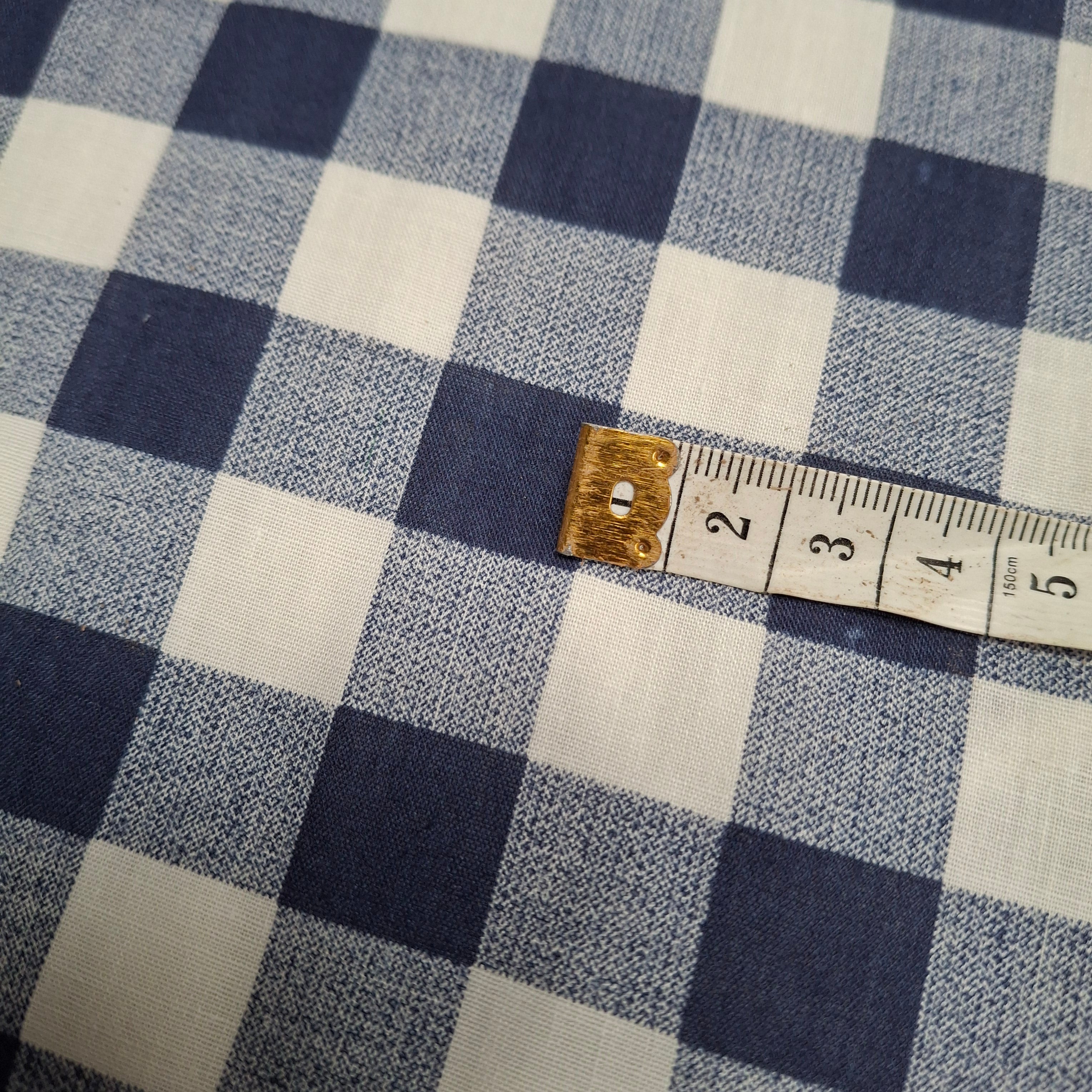 NEW Blue and White Polycotton Checked Fabric 145 cm wide

NEW cut from unused surplus roll 

Very lightweight curtain fabric weighs approx 48 grams per metre 

RRP £8.99 metre 

Selling at £3.5 metre 

Ideal for many sewing projects including curtains and