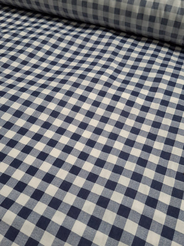 NEW Blue and White Polycotton Checked Fabric 145 cm wide

NEW cut from unused surplus roll 

Very lightweight curtain fabric weighs approx 48 grams per metre 

RRP £8.99 metre 

Selling at £3.5 metre 

Ideal for many sewing projects including curtains and